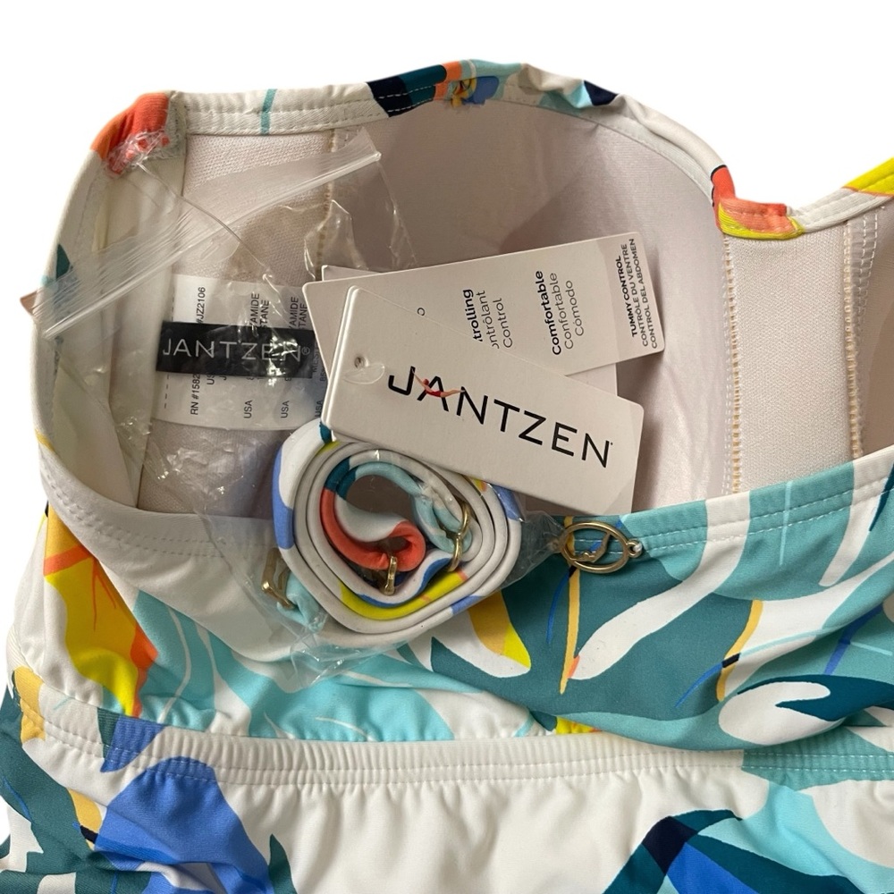 NWT Jantzen Multicolor One-piece Halter Strap Swimsuit‎ 12 - Picture 5 of 8